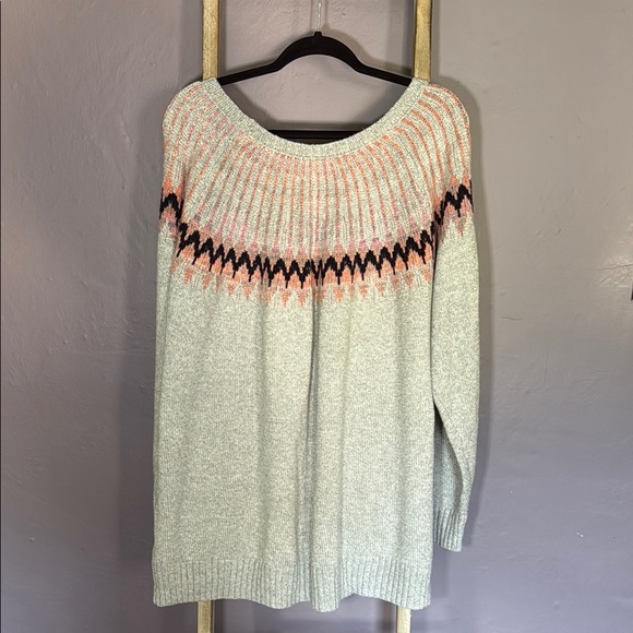 Maurices Gray Fair Isle Knit Sweater - Picture 5 of 5